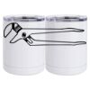 10 oz. White Stainless Steel Short Tumbler Thumbnail