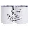 10 oz. White Stainless Steel Short Tumbler Thumbnail