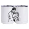 10 oz. White Stainless Steel Short Tumbler Thumbnail