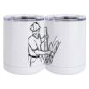 10 oz. White Stainless Steel Short Tumbler Thumbnail