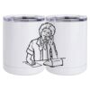 10 oz. White Stainless Steel Short Tumbler Thumbnail