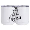 10 oz. White Stainless Steel Short Tumbler Thumbnail