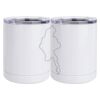 10 oz. White Stainless Steel Short Tumbler Thumbnail