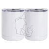10 oz. White Stainless Steel Short Tumbler Thumbnail
