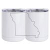 10 oz. White Stainless Steel Short Tumbler Thumbnail