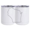 10 oz. White Stainless Steel Short Tumbler Thumbnail