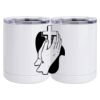 10 oz. White Stainless Steel Short Tumbler Thumbnail