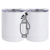 10 oz. White Stainless Steel Short Tumbler Thumbnail