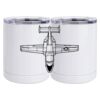 10 oz. White Stainless Steel Short Tumbler Thumbnail
