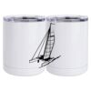 10 oz. White Stainless Steel Short Tumbler Thumbnail