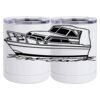 10 oz. White Stainless Steel Short Tumbler Thumbnail