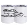 10 oz. White Stainless Steel Short Tumbler Thumbnail