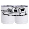 10 oz. White Stainless Steel Short Tumbler Thumbnail