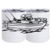 10 oz. White Stainless Steel Short Tumbler Thumbnail
