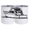 10 oz. White Stainless Steel Short Tumbler Thumbnail