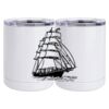 10 oz. White Stainless Steel Short Tumbler Thumbnail