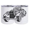 10 oz. White Stainless Steel Short Tumbler Thumbnail