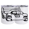 10 oz. White Stainless Steel Short Tumbler Thumbnail