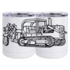 10 oz. White Stainless Steel Short Tumbler Thumbnail