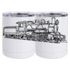 10 oz. White Stainless Steel Short Tumbler Thumbnail