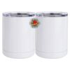10 oz. White Stainless Steel Short Tumbler Thumbnail