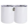 10 oz. White Stainless Steel Short Tumbler Thumbnail