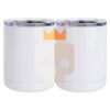 10 oz. White Stainless Steel Short Tumbler Thumbnail