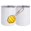 10 oz. White Stainless Steel Short Tumbler Thumbnail