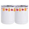 10 oz. White Stainless Steel Short Tumbler Thumbnail
