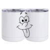 10 oz. White Stainless Steel Short Tumbler Thumbnail