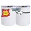 10 oz. White Stainless Steel Short Tumbler Thumbnail