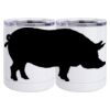 10 oz. White Stainless Steel Short Tumbler Thumbnail