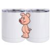 10 oz. White Stainless Steel Short Tumbler Thumbnail