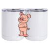 10 oz. White Stainless Steel Short Tumbler Thumbnail