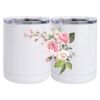 10 oz. White Stainless Steel Short Tumbler Thumbnail