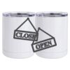 10 oz. White Stainless Steel Short Tumbler Thumbnail