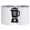 10 oz. White Stainless Steel Short Tumbler Thumbnail