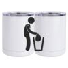 10 oz. White Stainless Steel Short Tumbler Thumbnail