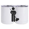 10 oz. White Stainless Steel Short Tumbler Thumbnail