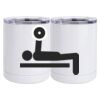 10 oz. White Stainless Steel Short Tumbler Thumbnail
