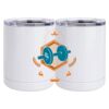 10 oz. White Stainless Steel Short Tumbler Thumbnail