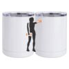 10 oz. White Stainless Steel Short Tumbler Thumbnail