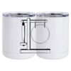 10 oz. White Stainless Steel Short Tumbler Thumbnail