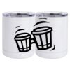 10 oz. White Stainless Steel Short Tumbler Thumbnail