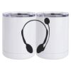 10 oz. White Stainless Steel Short Tumbler Thumbnail