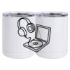 10 oz. White Stainless Steel Short Tumbler Thumbnail