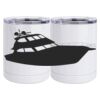 10 oz. White Stainless Steel Short Tumbler Thumbnail