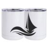 10 oz. White Stainless Steel Short Tumbler Thumbnail