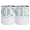 10 oz. White Stainless Steel Short Tumbler Thumbnail