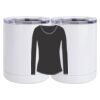10 oz. White Stainless Steel Short Tumbler Thumbnail